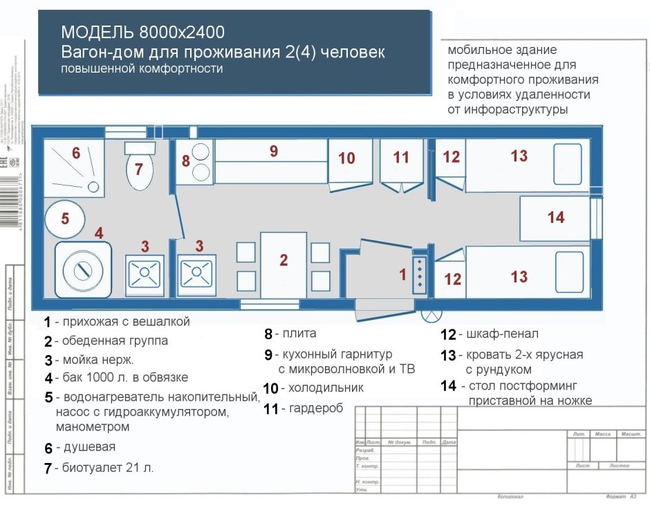 Вагон дом повышенной комфортности