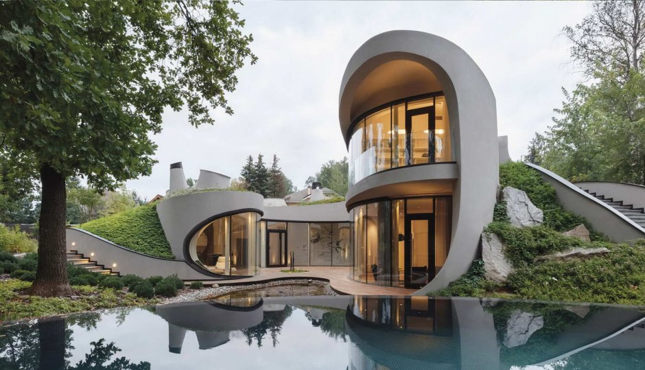 Дизайнерские дома с бассейном