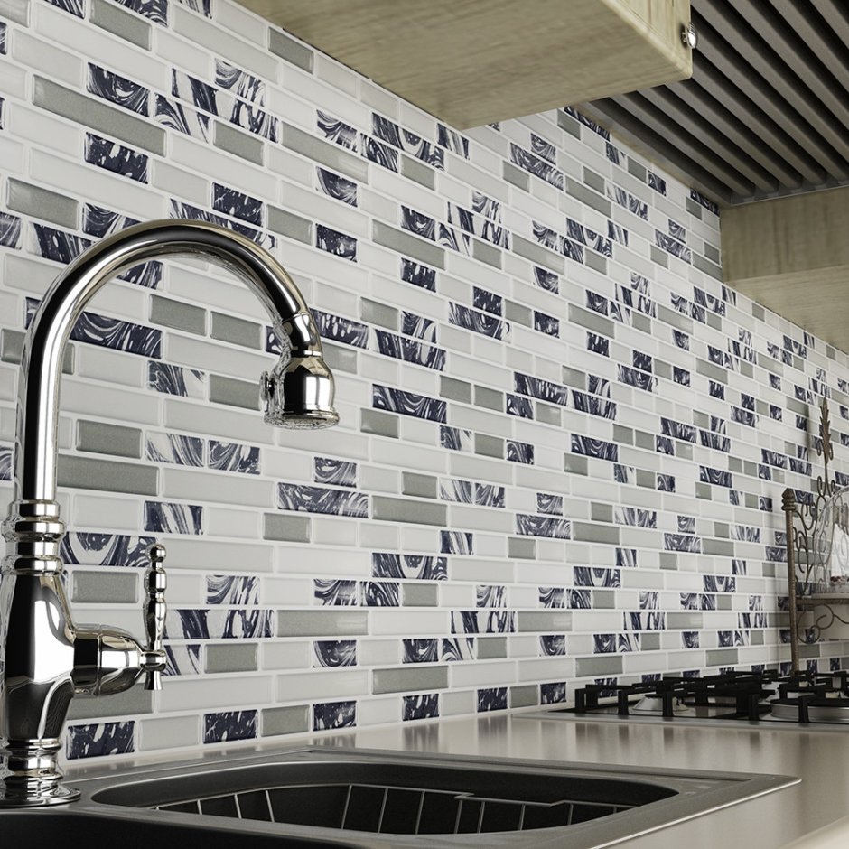 Мозаичная самоклеящаяся плитка Backsplash