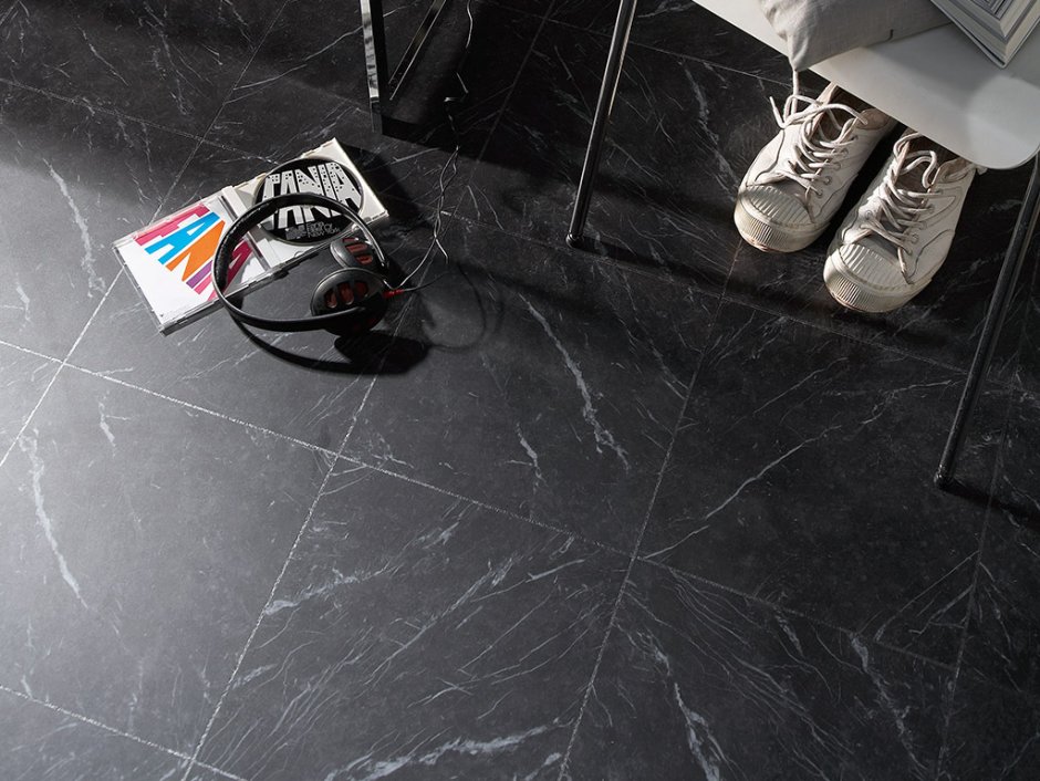 Polyflor Camaro Stone Black Marble Effect