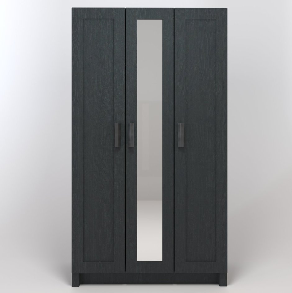 БРИМНЭС шкаф с дверями черный 78 -95