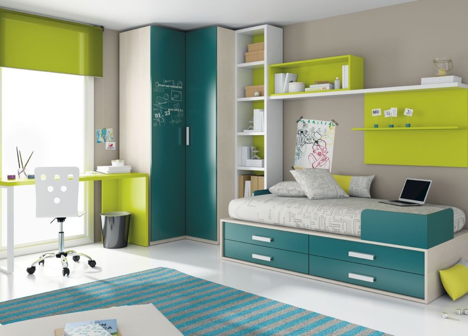 Детская в бирюзовом цвете