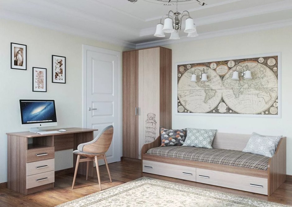 Детская мебель ясень шимо светлый