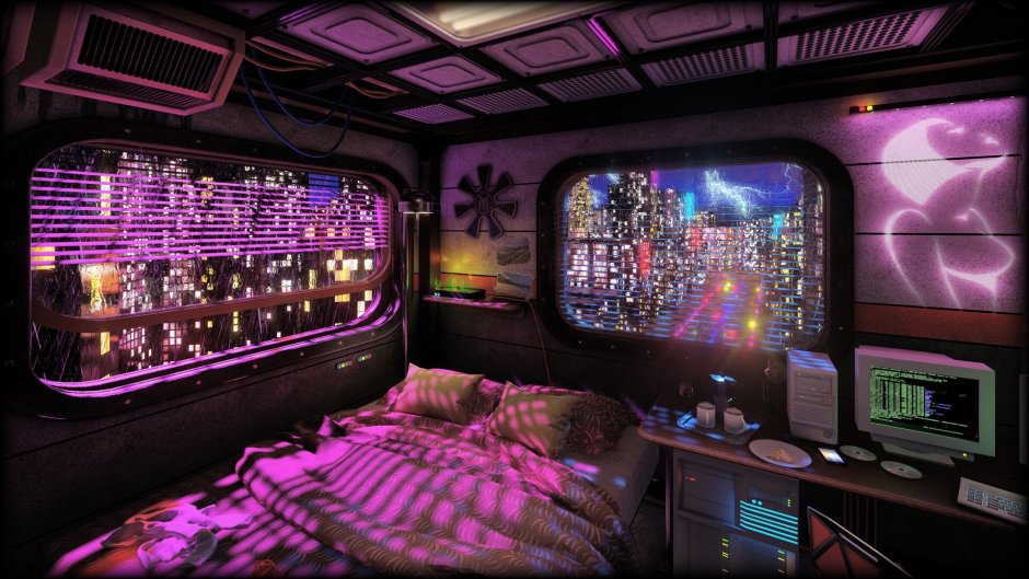 Cyberpunk комната