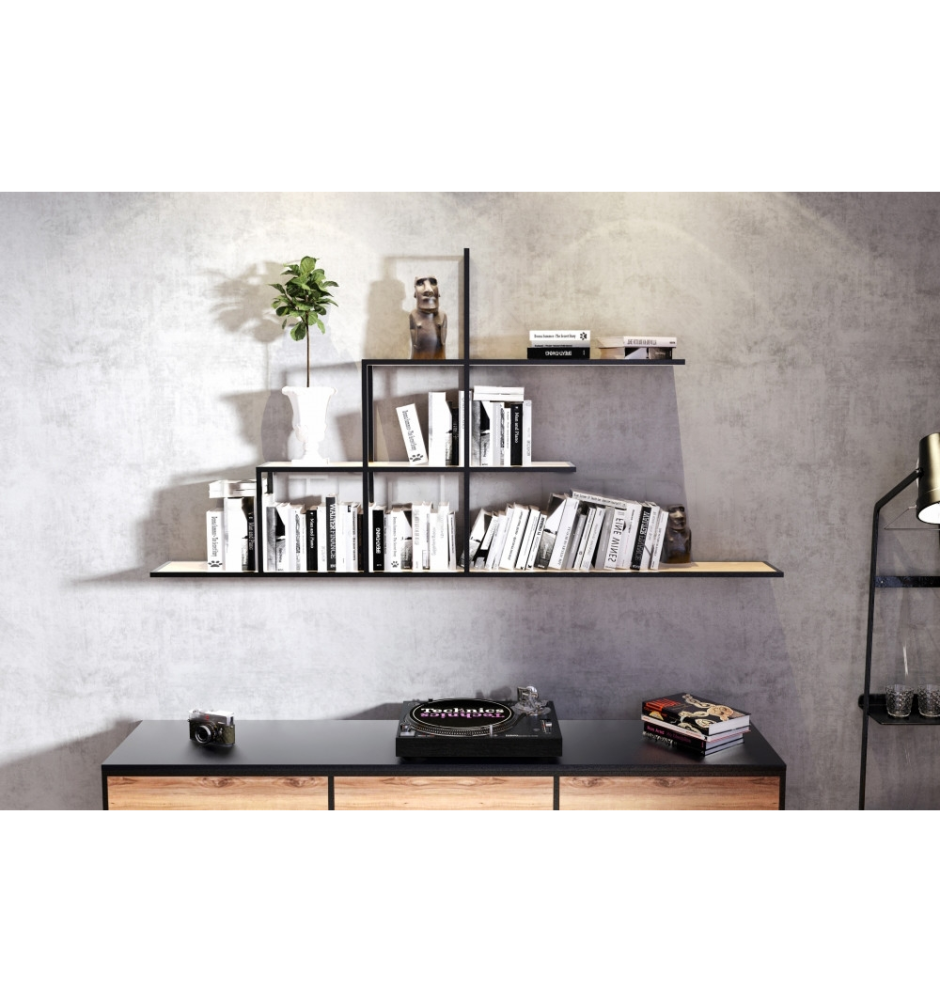 Навесная - настенная полка для цветов в стиле Loft (Wall Shelf - 28)