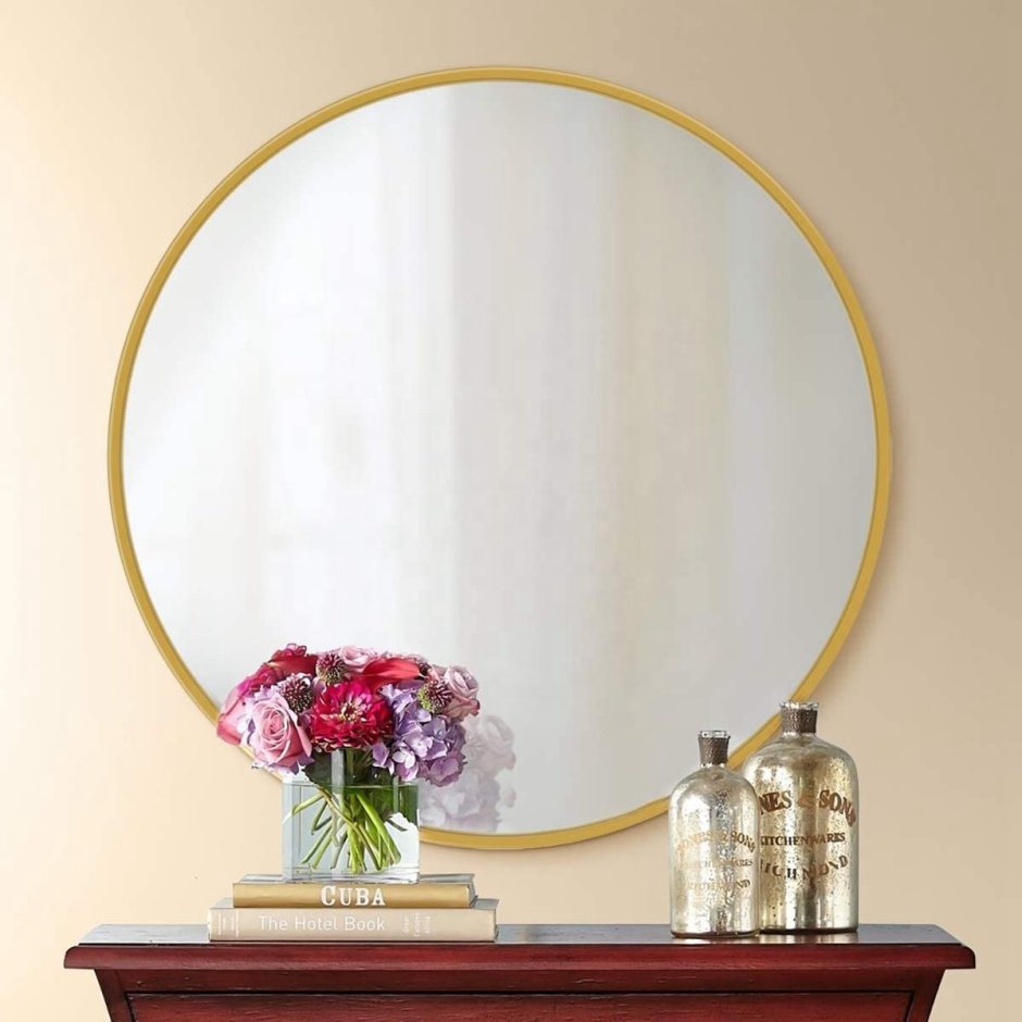 Зеркало Marlo Gold Round Mirror