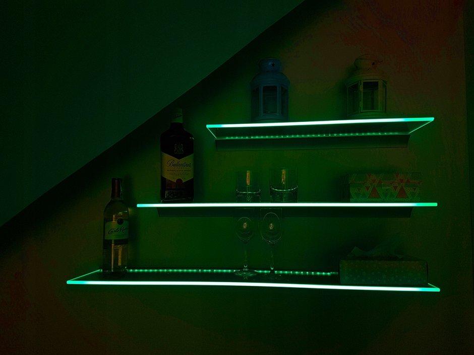 Светодиодный светильник Zeta Glasline для стеклянных полок