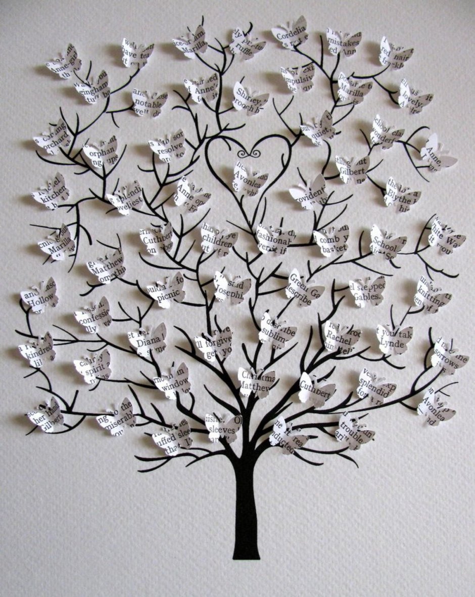 Фамильное дерево на стене