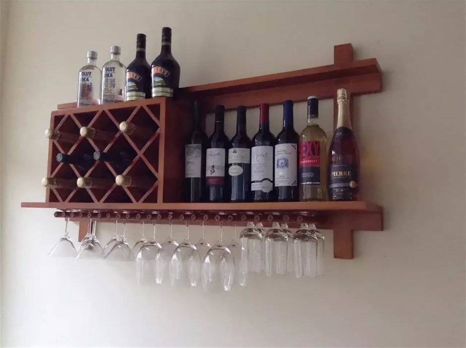 Полки для алкоголя на стену