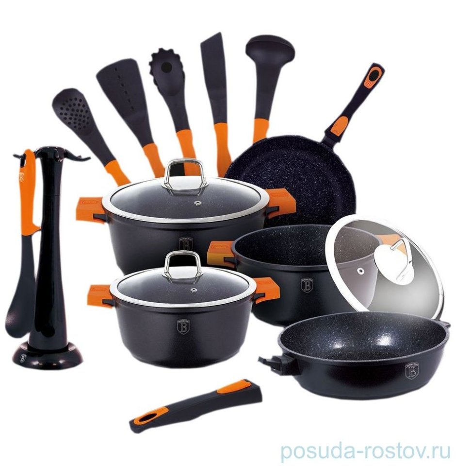 Набор посуды Berlinger haus Granit Diamond line BH-1113 10 пр.