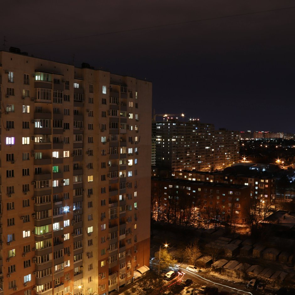 Вид с балкона многоэтажки Москва