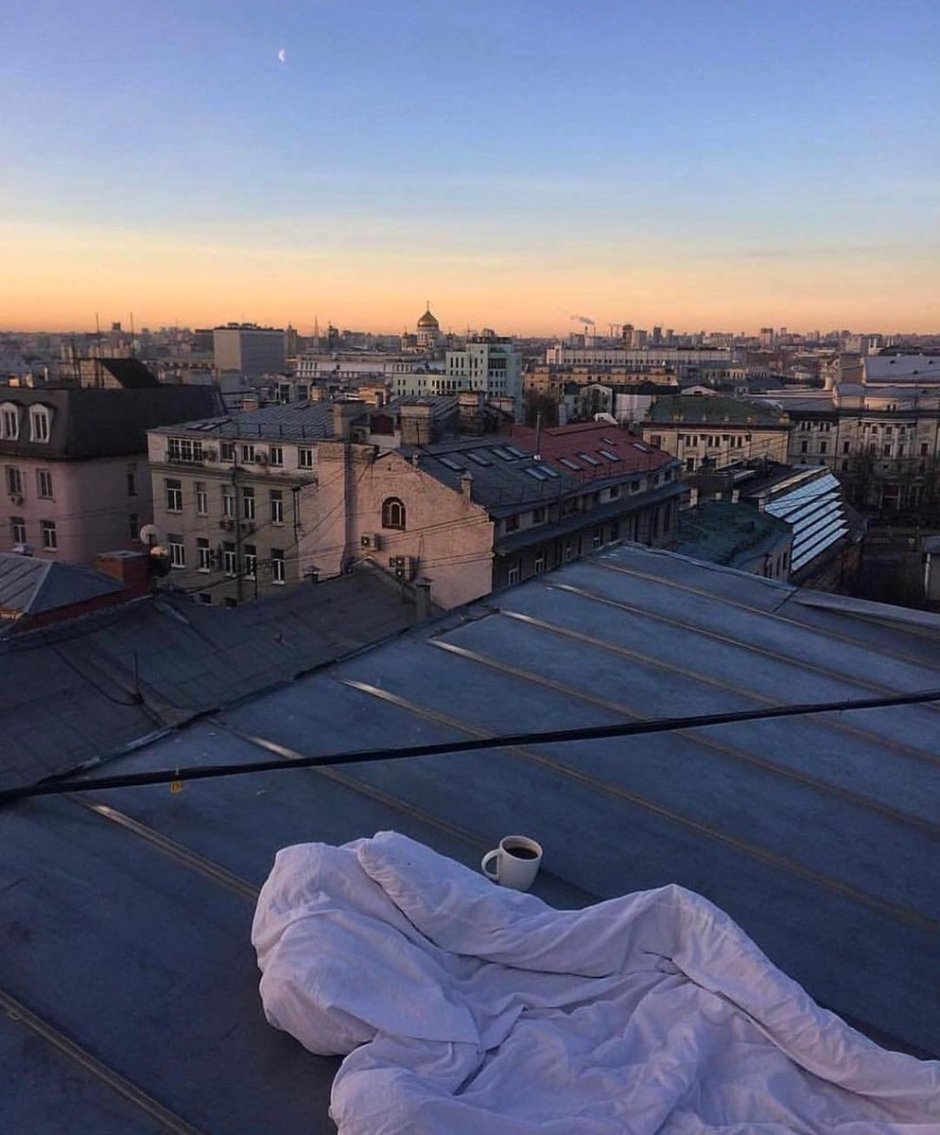 Красивый вид с крыши
