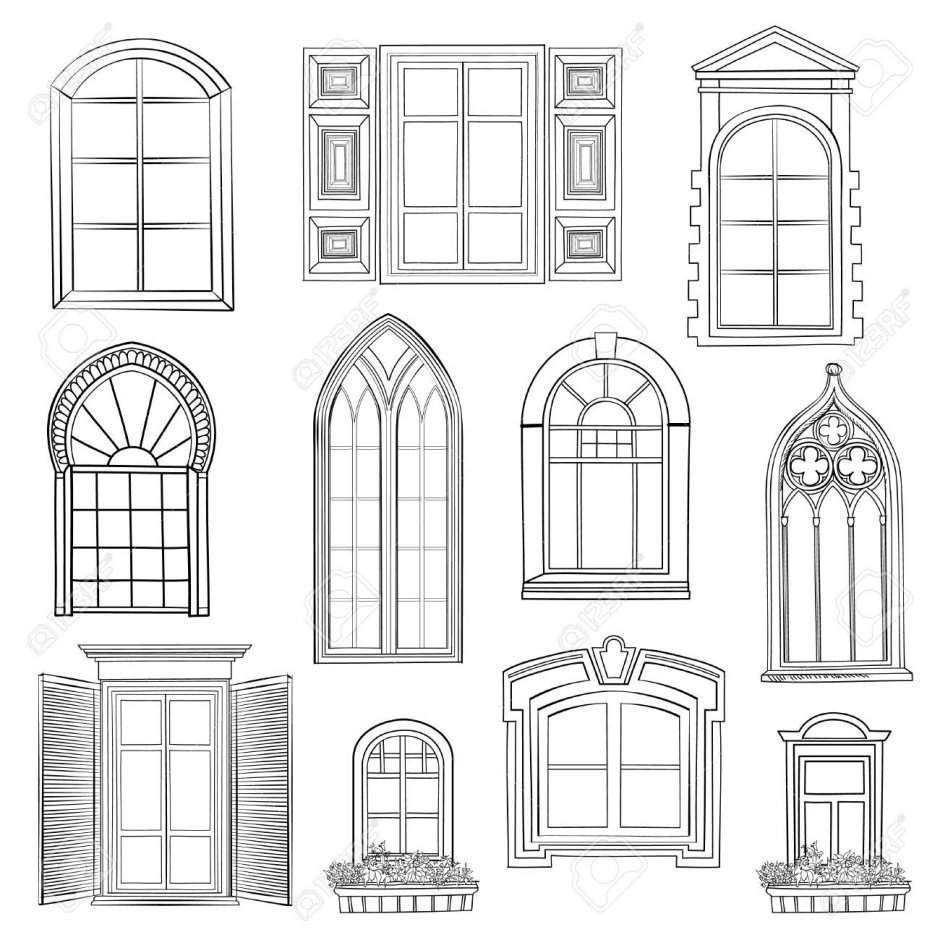 Окна в разных архитектурных стилях