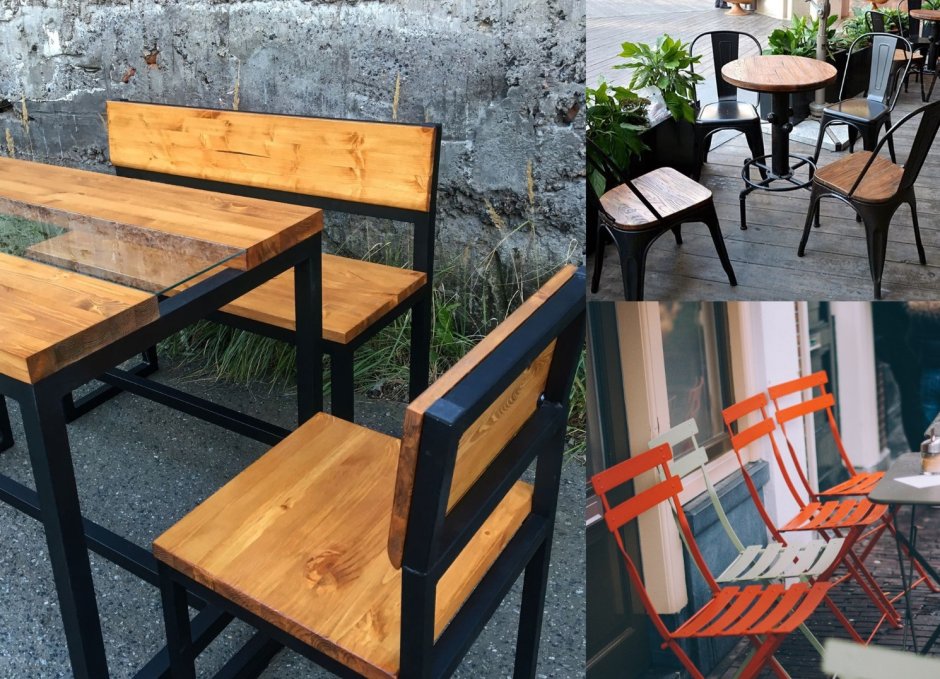 Мебель для кафе в стиле лофт