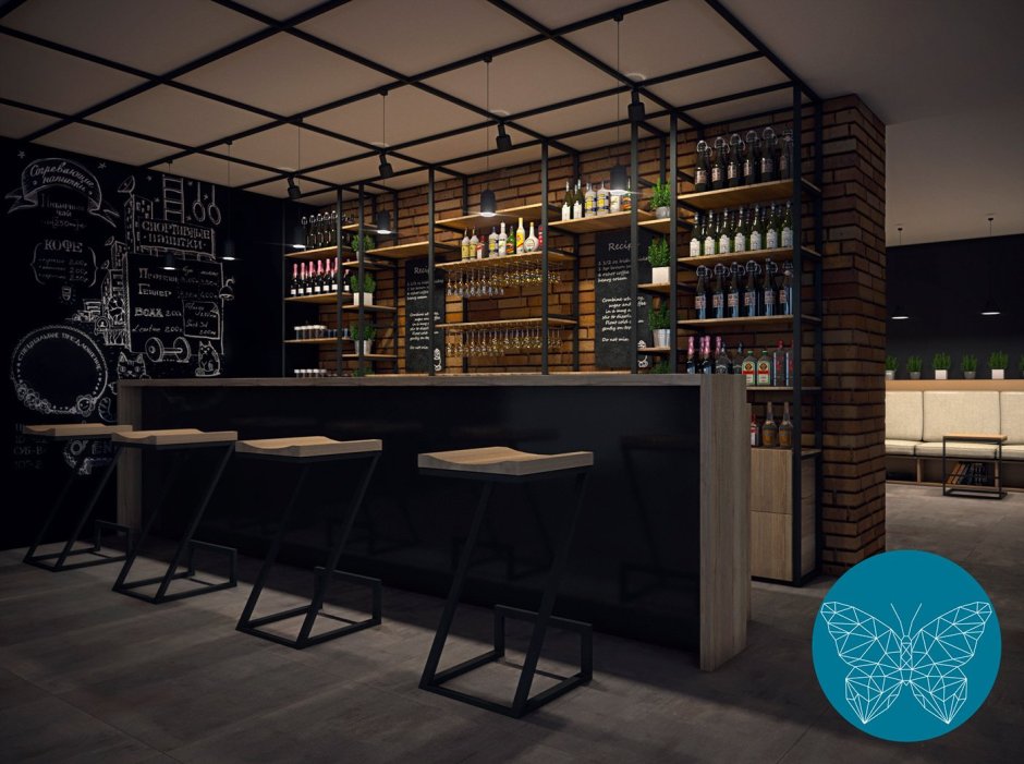 Мебель для кафе в стиле лофт