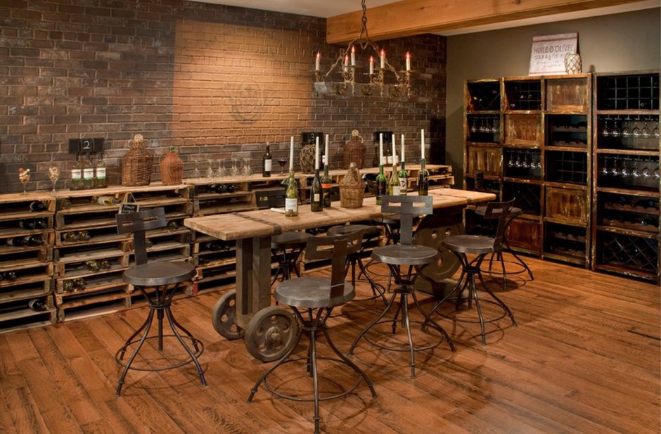 Интерьер кафе в стиле лофт