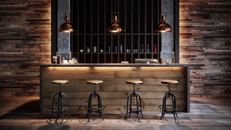 Кафе в Индустриальном стиле