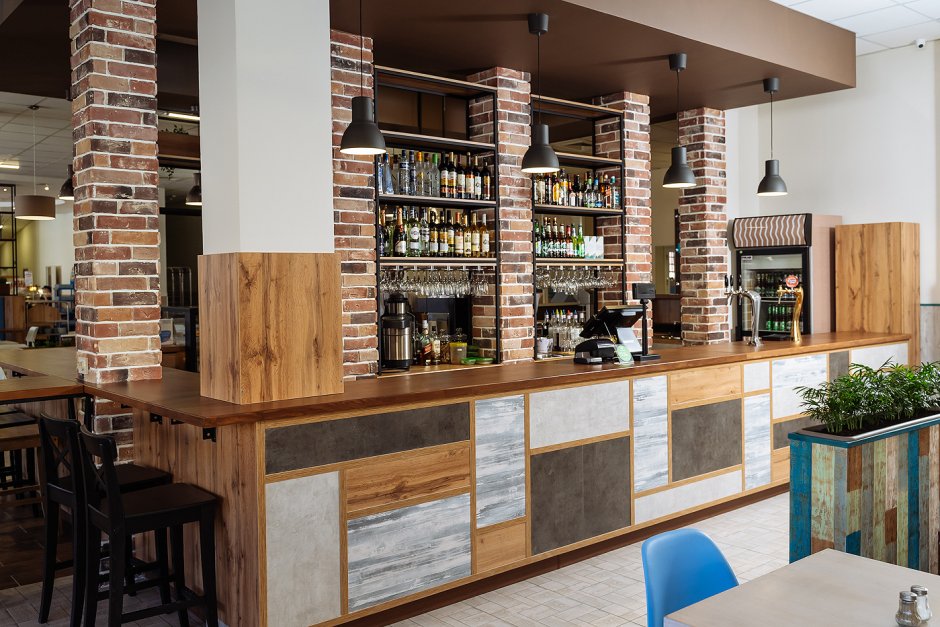 Барная стойка в стиле лофт