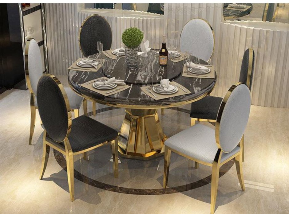 Обеденный стол Dining Table Melchior Round 113281 Eichholtz