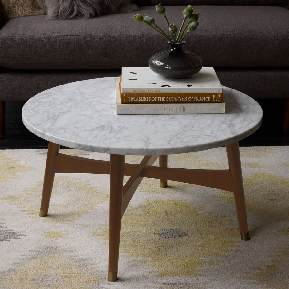 Журнальный стол Marble Topped Pedestal Coffee Table