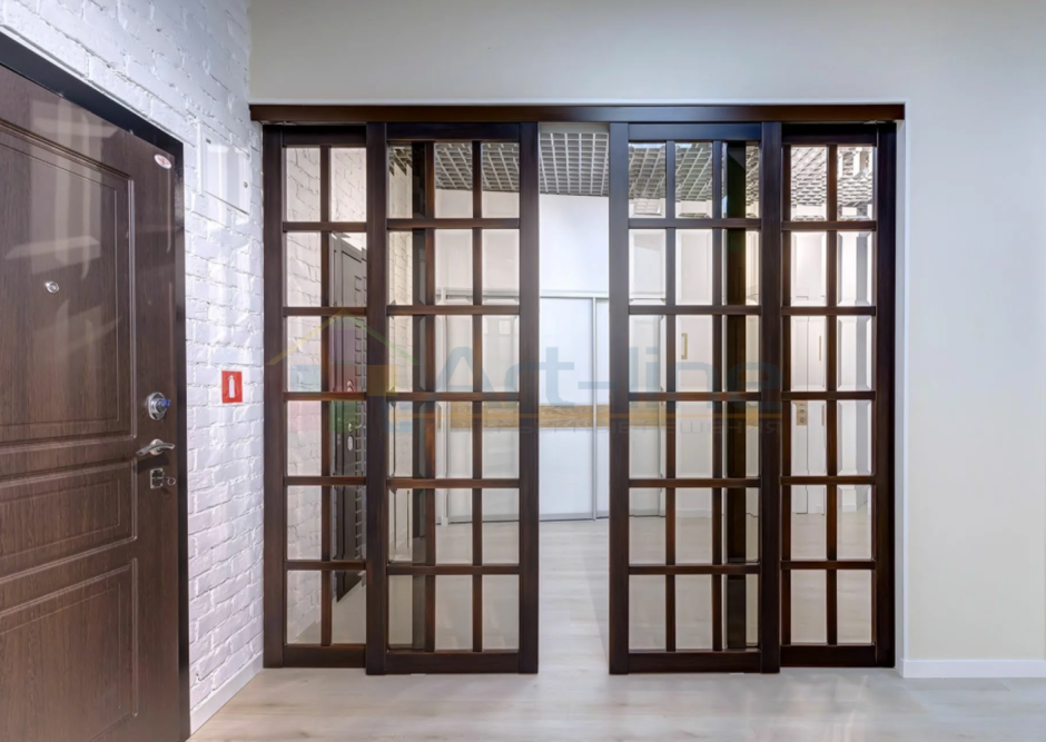 Алюминиевые двери гармошка ALUTECH