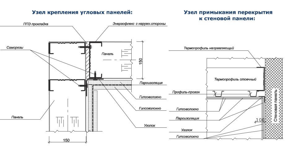 Цокольный профиль 150мм чертежи