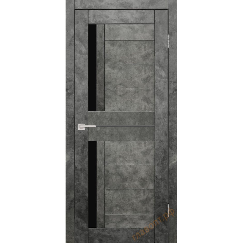 Межкомнатная дверь бетон графит-черный d11