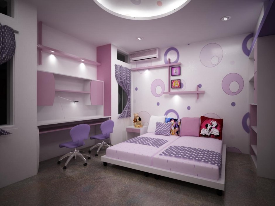 Интерьер комнаты для девочки 10-12 лет
