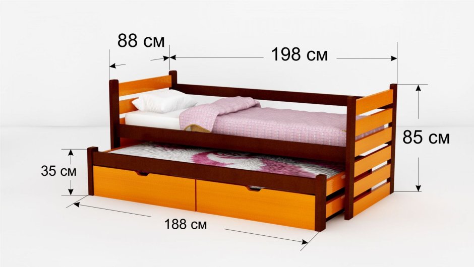Элис 2 выдвижная кровать