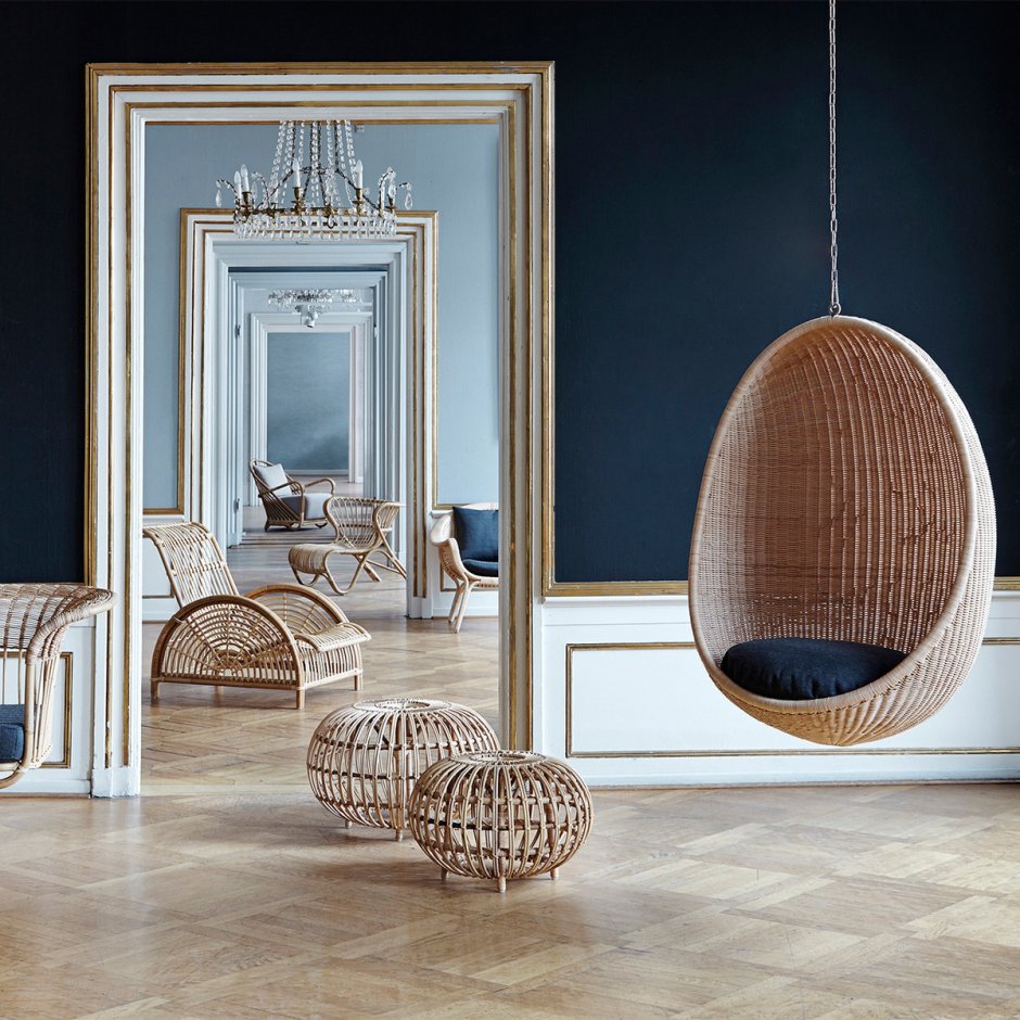 Полукресло Egg Chair ротанг