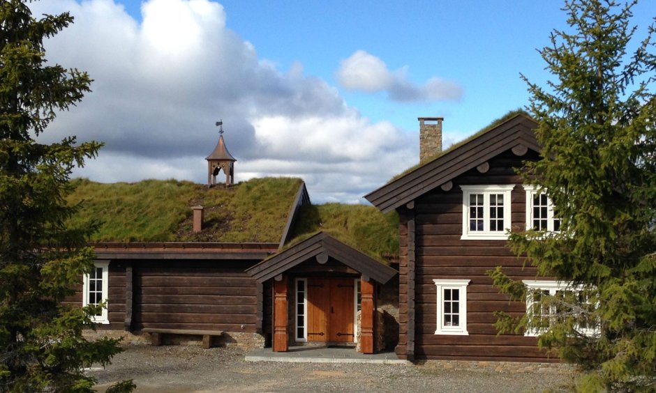 Кирпичный частный дом в норвежском стиле