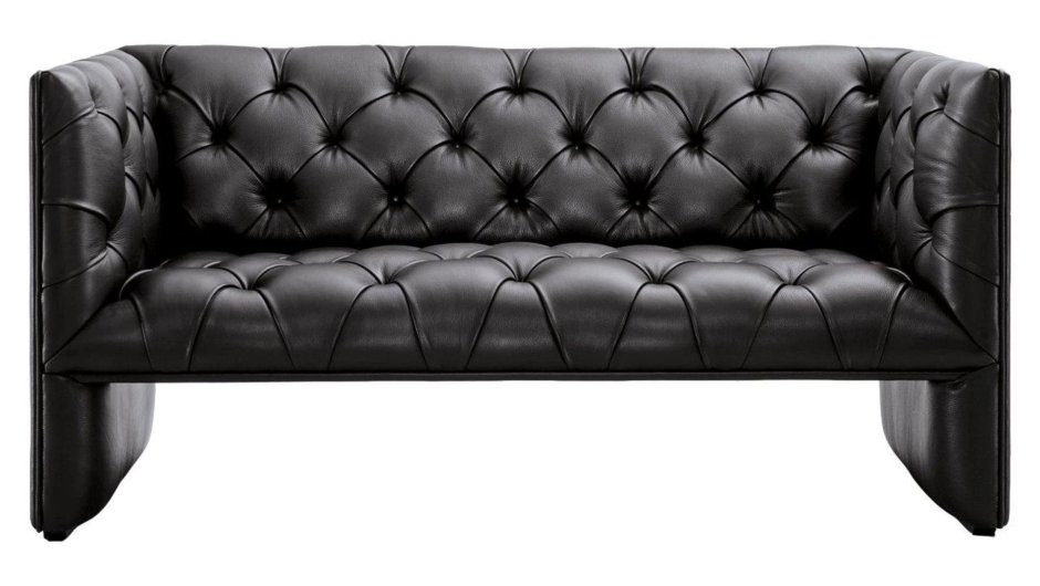 Черный кожаный диван