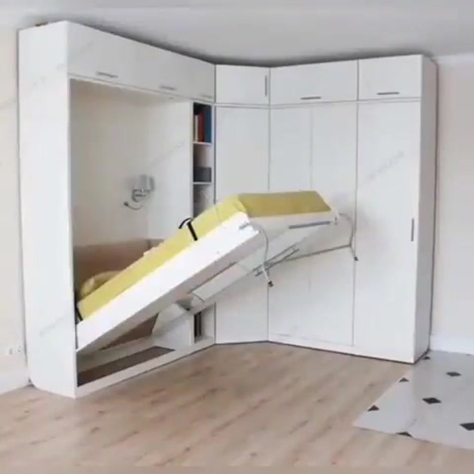 Угловой шкаф с кроватью