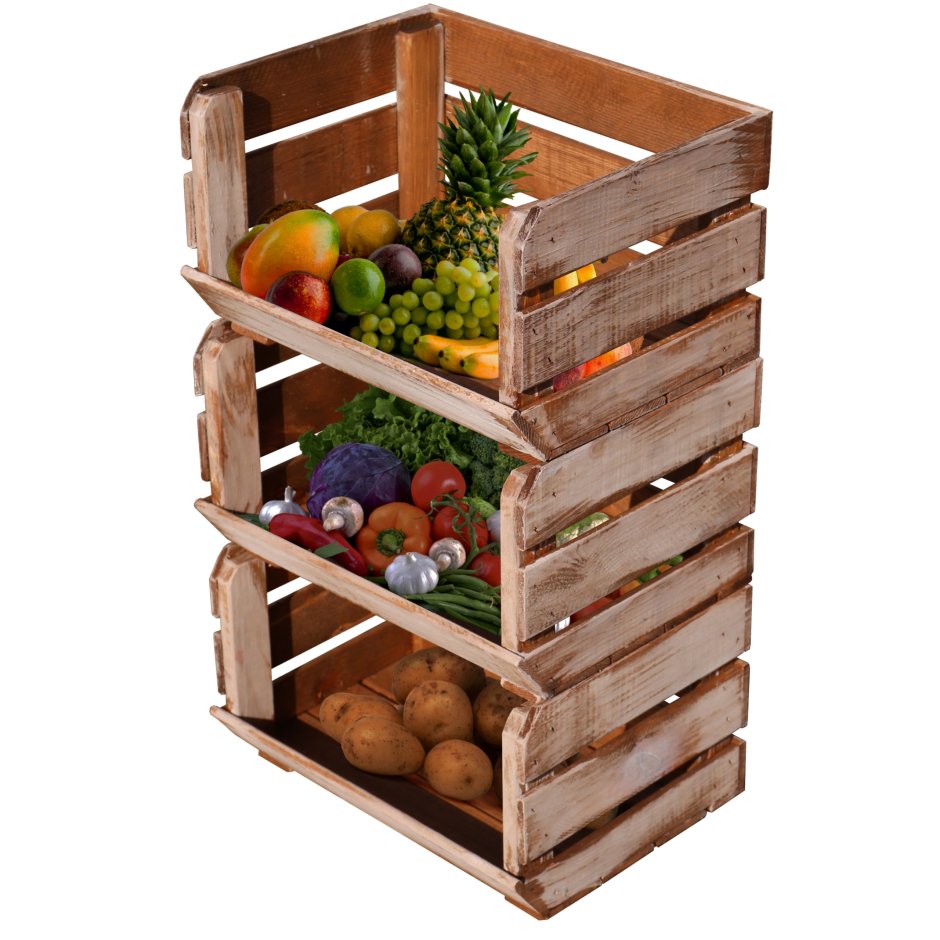 Этажерка для хранения овощей на кухне