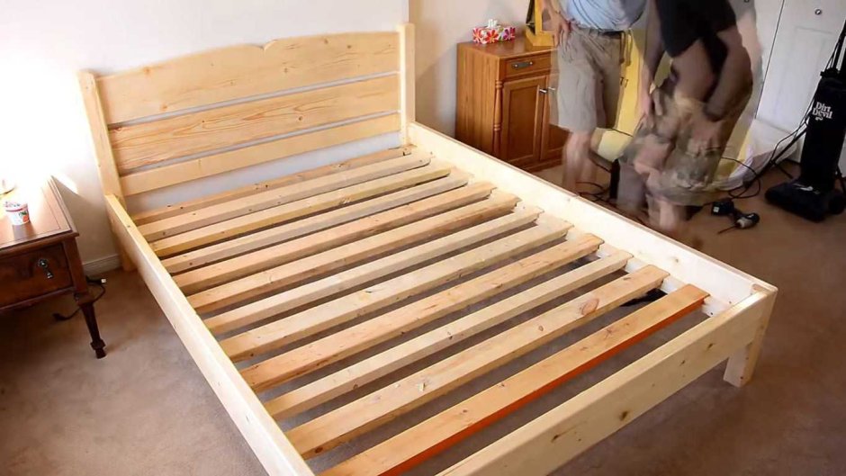Проект кровати из дерева