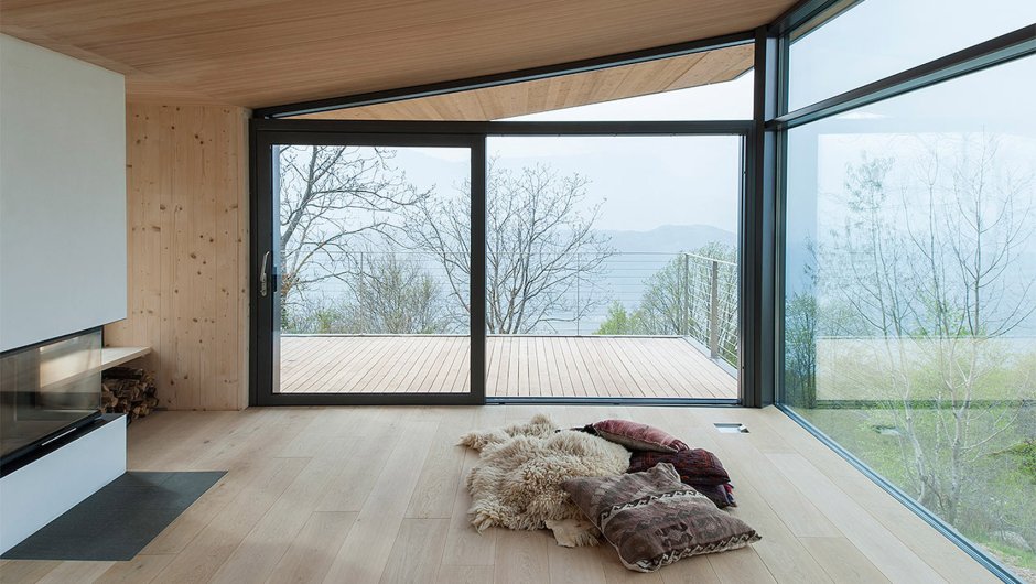 Деревянные панорамные окна