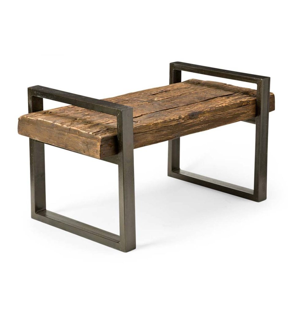 Скамейка стальная «Wood Bench»