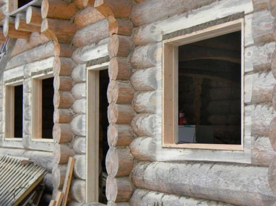 Окосячка проемов деревянном доме