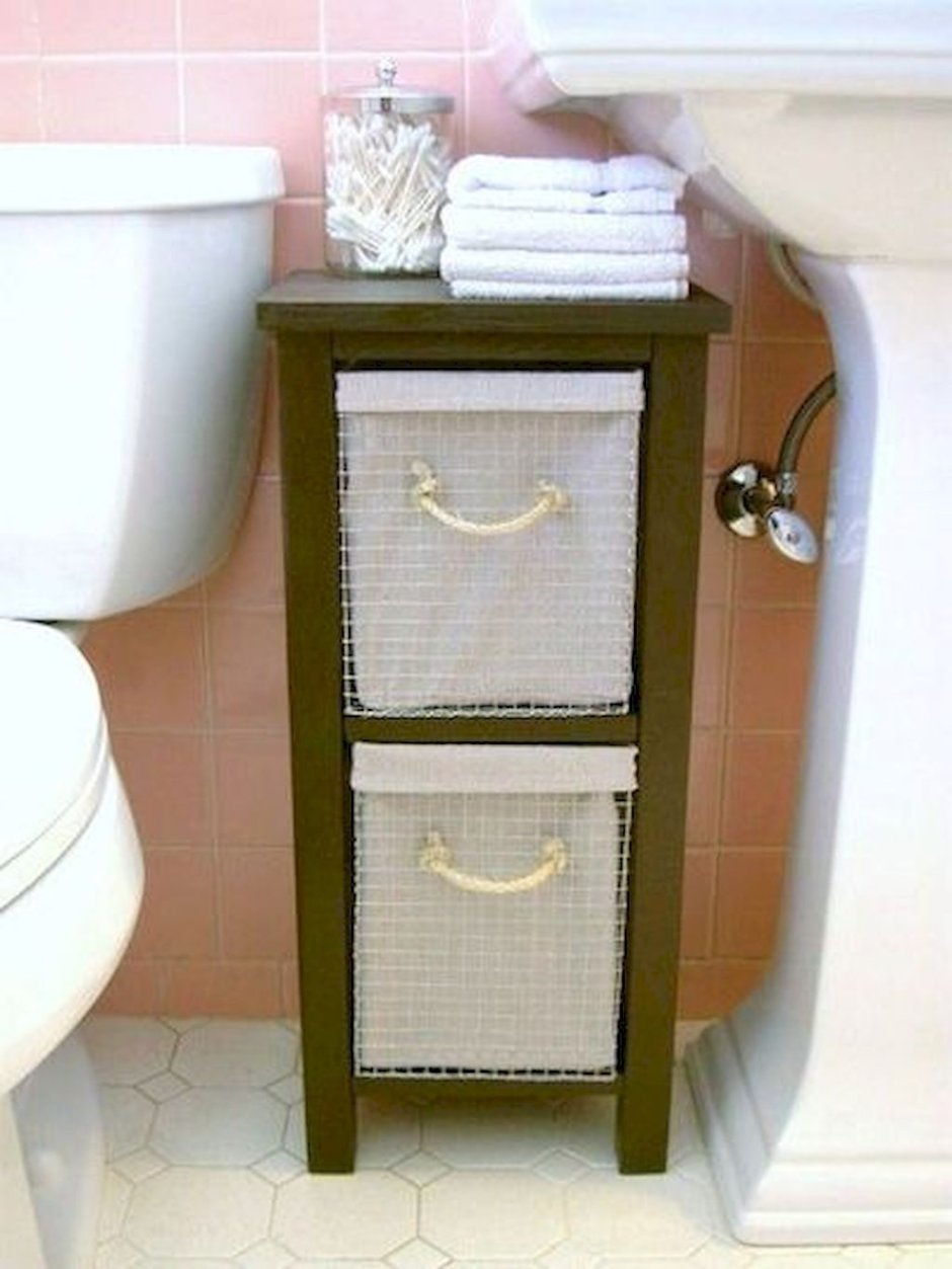 Тумбочка для хранения белья в ванную комнату