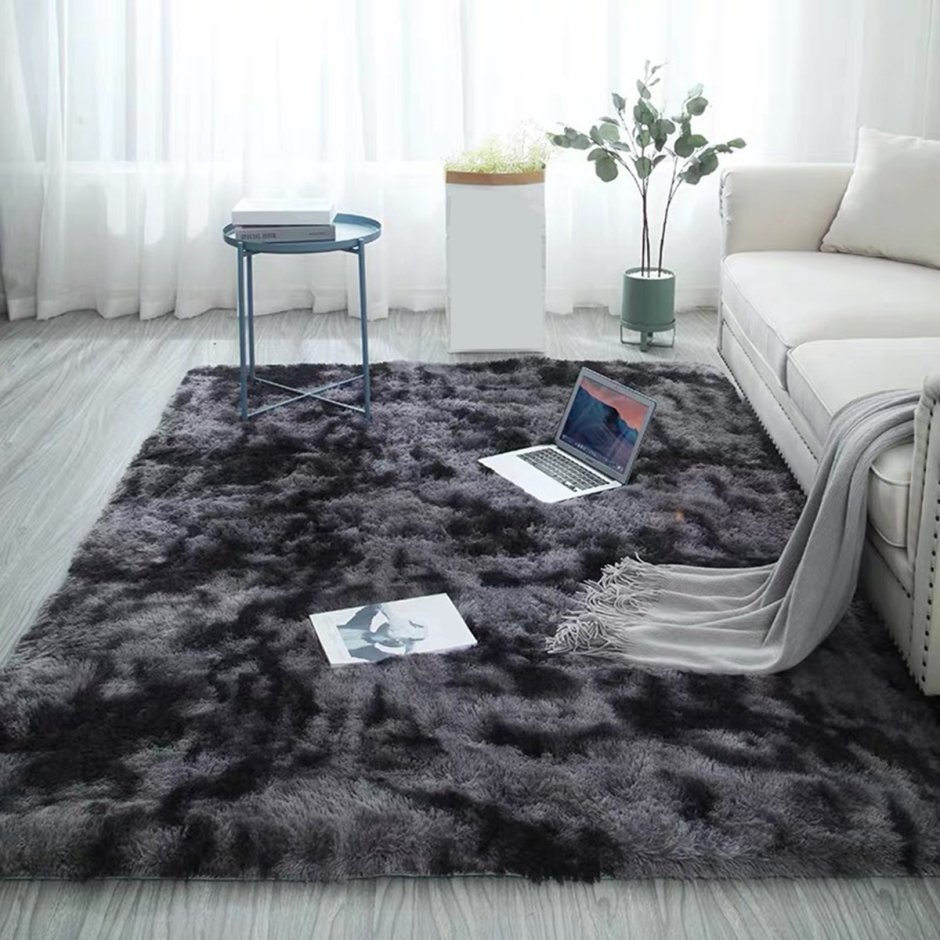 Ковер Shaggy fluffy f004a 66 Grey