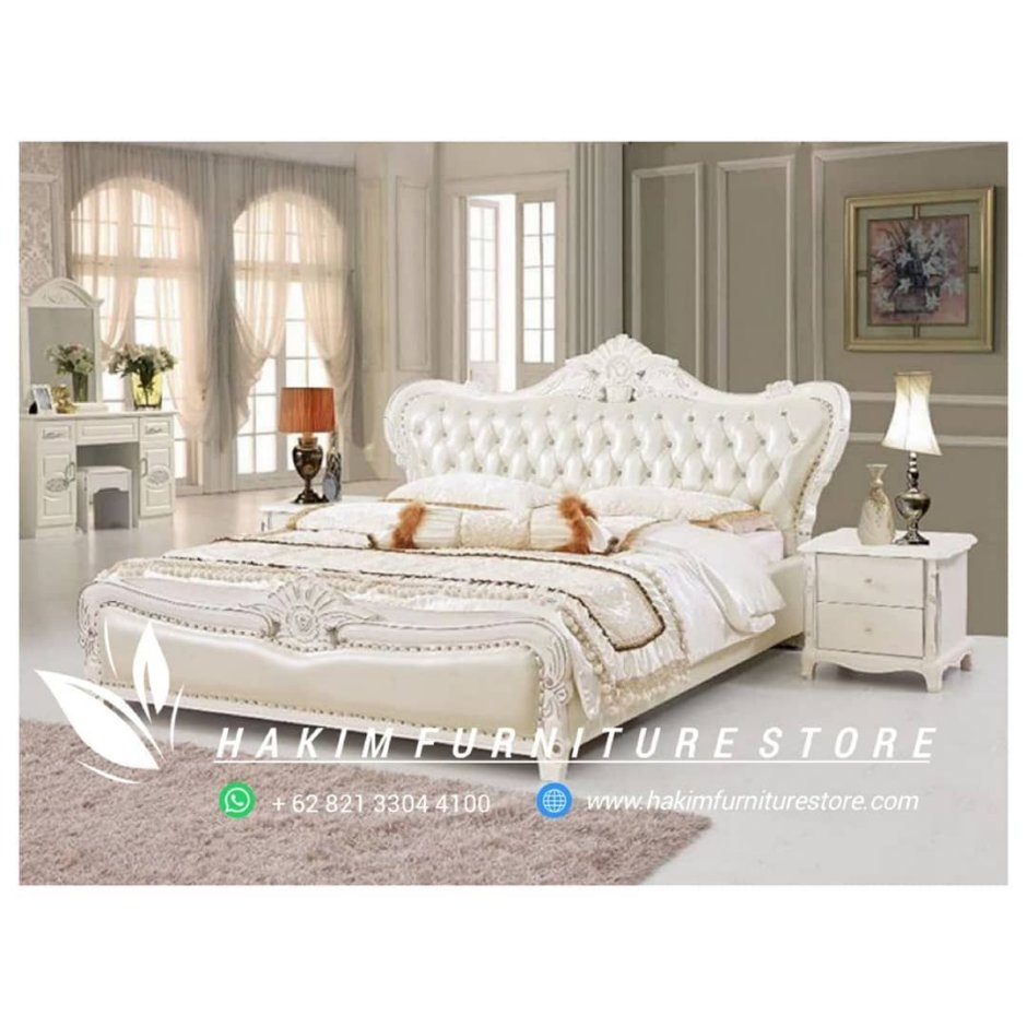 Шикарная белая кровать
