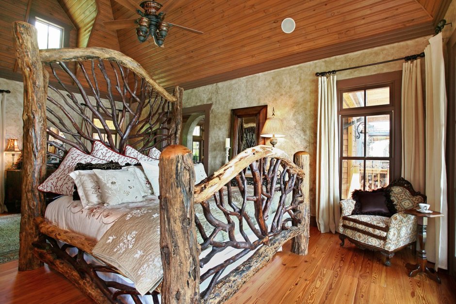 Rustic Wood Decor спальня