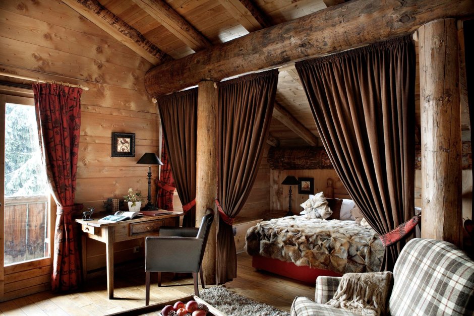 Rustic Wood Decor спальня