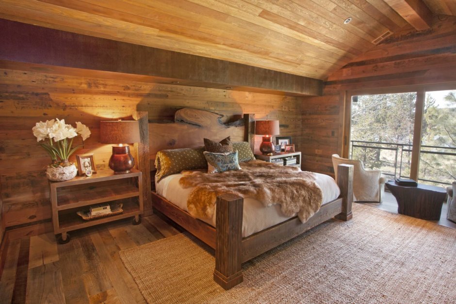 Rustic Wood Decor спальня