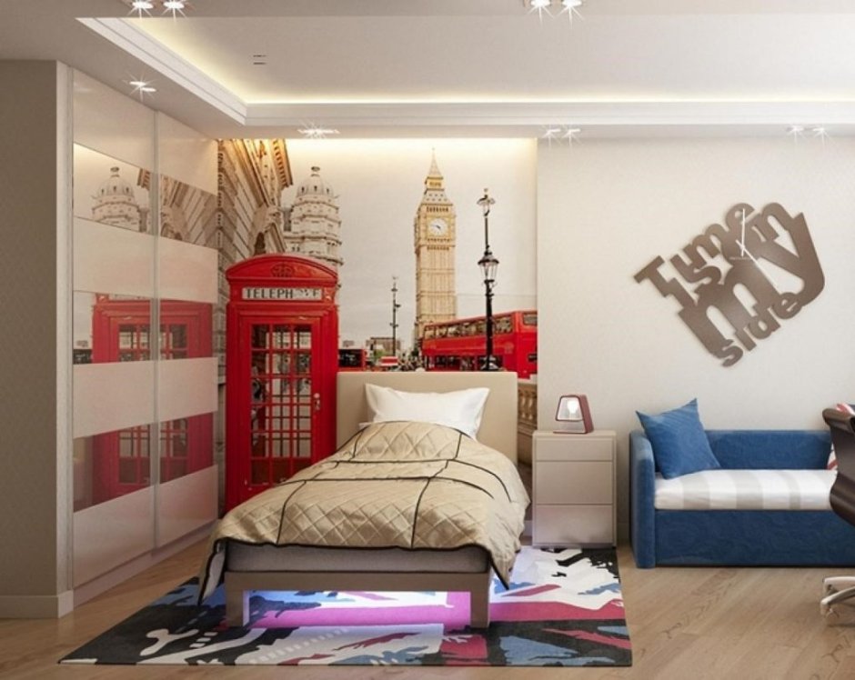 Подростковая комната в британском стиле