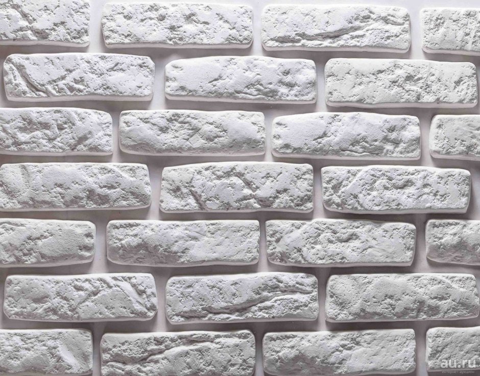 Декоративный кирпич гипс «Loft Brick» цвет белый (уп.-32шт/0,62м.кв)