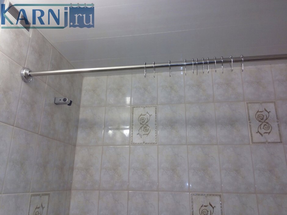 Карниз для ванны хром прямой 170 см