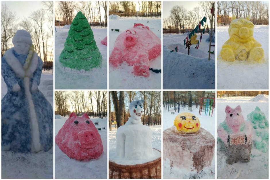 Фигуры из снега
