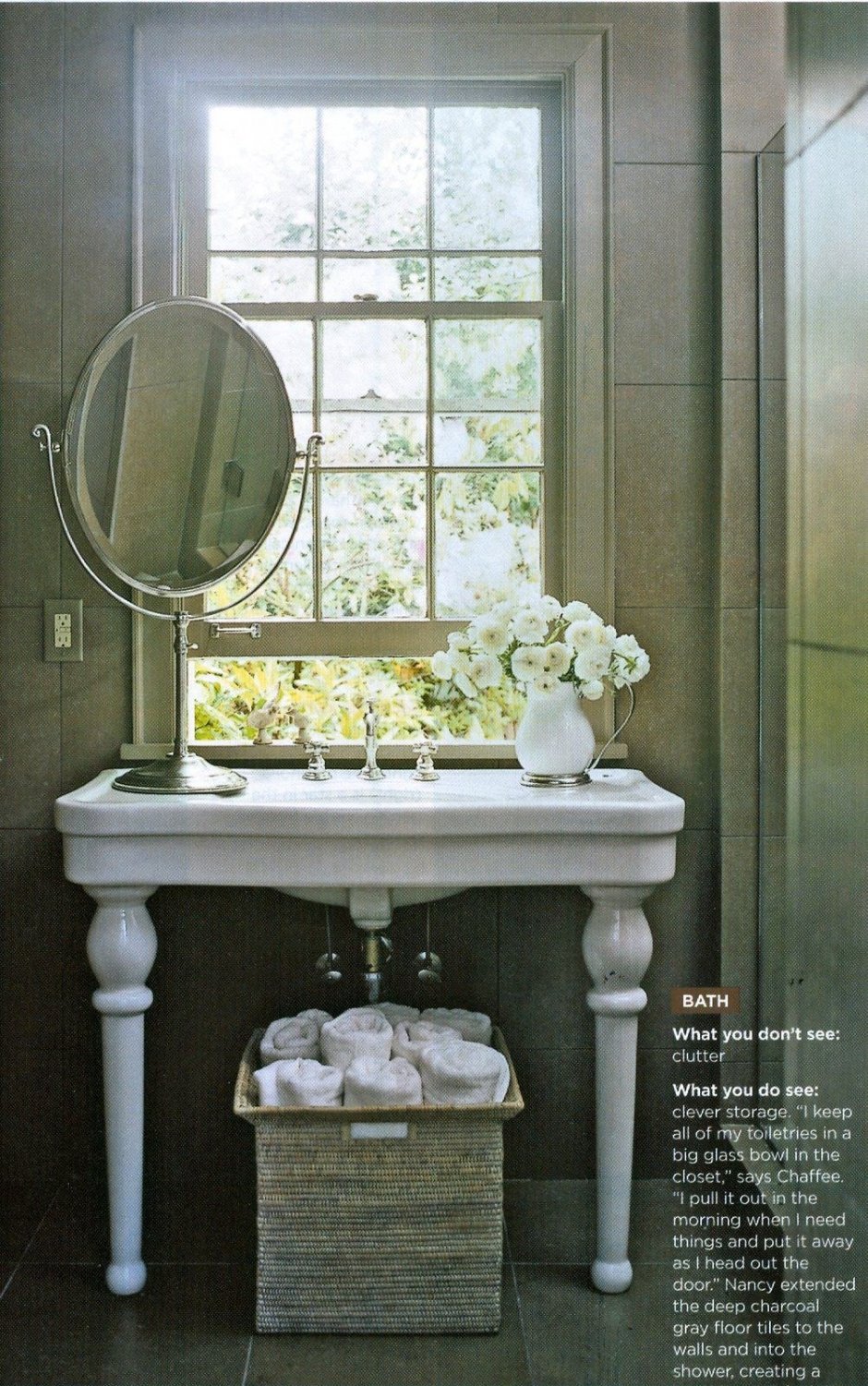 The Mirror is ___ the Sink.