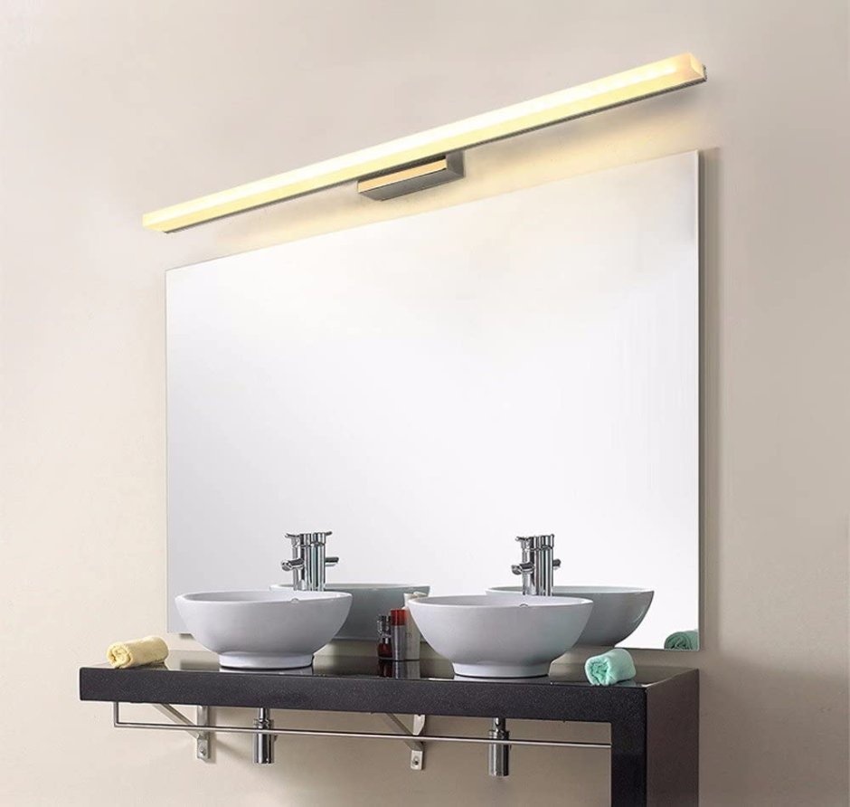 Светильники для ванной комнаты над зеркалом